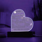 To My Lovely Granddaughter | Beautiful Heart-Shaped Acrylic with Wood Base