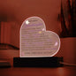 To My Lovely Granddaughter | Beautiful Heart-Shaped Acrylic with Wood Base
