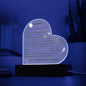 To My Lovely Granddaughter | Beautiful Heart-Shaped Acrylic with Wood Base