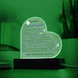To My Lovely Granddaughter | Beautiful Heart-Shaped Acrylic with Wood Base