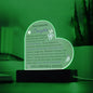 To My Beautiful Daughter | Heart Shaped Acrylic Plaque with Wood Base