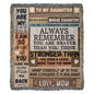 To My Daughter | 50x60 Heirloom Blanket | Rustic Wood Plank
