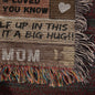 To My Daughter | 50x60 Heirloom Blanket | Rustic Wood Plank