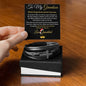 Top My Grandson | Cross Leather Bracelet | Love Granddad