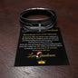 To My Grandson | Cross Leather Bracelet | Love Grandmom