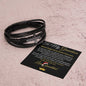 Top My Grandson | Cross Leather Bracelet | Love Granddad
