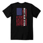 Best Dad Ever | Tattered US Flag - Color on High Quality Black T-Shirt