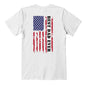 Best Dad Ever | Tattered US Flag - Color On High Quality White T-Shirt