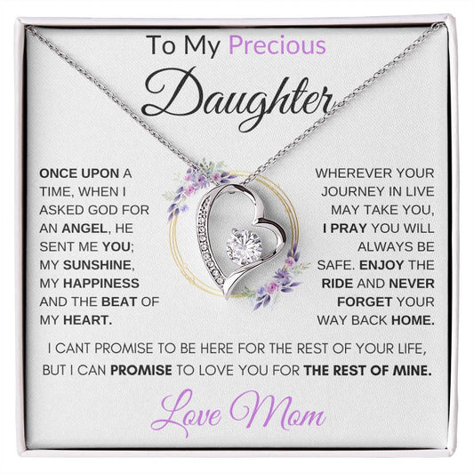 To My Precious Daughter | "Once Upon a Time..." | Forever Love Necklace | Love Mom