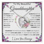 To My Beautiful Granddaughter | My Love and Light... Pink Roses on White | Forever Love Necklace