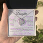 To My Precious Daughter | Forever Love Necklace (Heart Centerpiece) | Love Mom and Dad