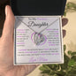 To My Precious Daughter | Forever Love Necklace with Heart Shaped Centerpiece | Love Mom