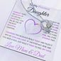 To My Precious Daughter | Forever Love Necklace (Heart Centerpiece) | Love Mom and Dad