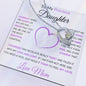 To My Precious Daughter | Forever Love Necklace with Heart Shaped Centerpiece | Love Mom