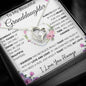 To My Beautiful Granddaughter | My Love and Light... Pink Roses on White | Forever Love Necklace