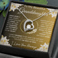 To My Beautiful Granddaughter | The Beat Of My Heart... Lilies on Gold | Forever Love Necklace