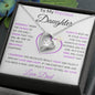 To My Precious Daughter | Forever Love Necklace with Heart Shaped Centerpiece | Love Dad