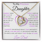 To My Precious Daughter | Forever Love Necklace with Heart Shaped Centerpiece | Love Dad