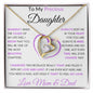 To My Precious Daughter | Forever Love Necklace (Heart Centerpiece) | Love Mom and Dad