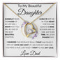 To My Beautiful Daughter | "I Filled It With My Love and Light" Love Dad | Forever Love Necklace