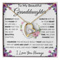 To My Beautiful Granddaughter | My Love and Light... Pink Roses on White | Forever Love Necklace