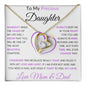 To My Precious Daughter | Forever Love Necklace (Heart Centerpiece) | Love Mom and Dad