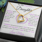 To My Precious Daughter | Forever Love Necklace with Heart Shaped Centerpiece | Love Mom