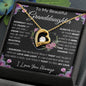 To My Beautiful Granddaughter | My Love and Light... Pink Roses on Black | Forever Love Necklace