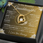 To My Beautiful Granddaughter | My Love and Light... Lilies on Gold | Forever Love Necklace