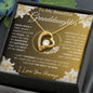 To My Beautiful Granddaughter | The Beat Of My Heart... Lilies on Gold | Forever Love Necklace