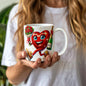 Valentine's Coffee Mug | 11 & 15 oz. | Put A Smile On Your Face! (2)