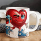Valentine's Coffee Mug | 11 & 15 oz. | Put A Smile On Your Face! (8)