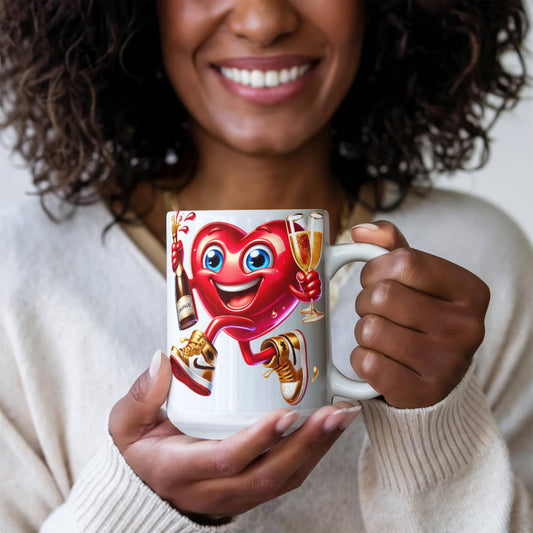 Valentine's Coffee Mug | 11 & 15 oz. | Put A Smile On Your Face! (1)