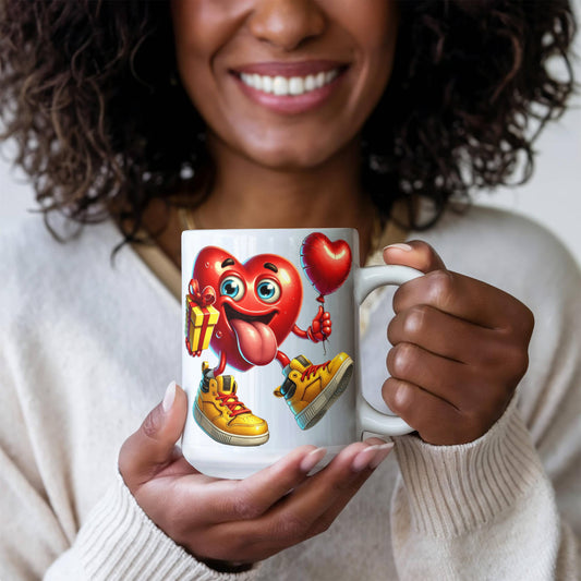 Valentine's Coffee Mug | 11 & 15 oz. | Put A Smile On Your Face! (3)