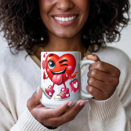 Valentine's Coffee Mug | 11 & 15 oz. | Put A Smile On Your Face! (8)