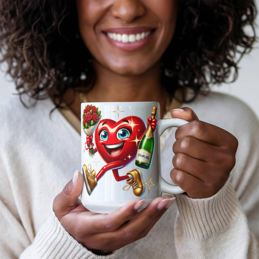 Valentine's Coffee Mug | 11 & 15 oz. | Put A Smile On Your Face! (2)