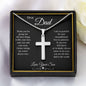 Dear Dad, Thank you | Love, Your Son | Artisan-Crafted Stainless Steel Cross Necklace