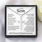 To My Son | I'm So Grateful You're My Son | Stainless Steel Cross Necklace