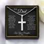 Dear Dad, Thank you | Love Your Daughter | Artisan-Crafted Stainless Steel Cross Necklace