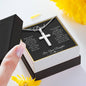 Dear Dad, Thank you | Love Your Daughter | Artisan-Crafted Stainless Steel Cross Necklace