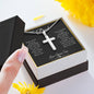 Dear Dad, Thank you | Love, Your Son | Artisan-Crafted Stainless Steel Cross Necklace