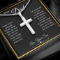 Dear Dad, Thank you | Love, Your Son | Artisan-Crafted Stainless Steel Cross Necklace