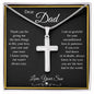 Dear Dad, Thank you | Love, Your Son | Artisan-Crafted Stainless Steel Cross Necklace