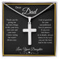 Dear Dad, Thank you | Love Your Daughter | Artisan-Crafted Stainless Steel Cross Necklace