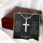 Dear Dad, Thank you | Love, Your Son | Artisan-Crafted Stainless Steel Cross Necklace