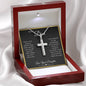 Dear Dad, Thank you | Love Your Daughter | Artisan-Crafted Stainless Steel Cross Necklace