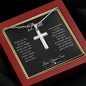 Dear Dad, Thank you | Love, Your Son | Artisan-Crafted Stainless Steel Cross Necklace