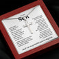 To My Son | I'm So Grateful You're My Son | Stainless Steel Cross Necklace
