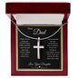 Dear Dad, Thank you | Love Your Daughter | Artisan-Crafted Stainless Steel Cross Necklace