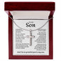 To My Son | I'm So Grateful You're My Son | Stainless Steel Cross Necklace